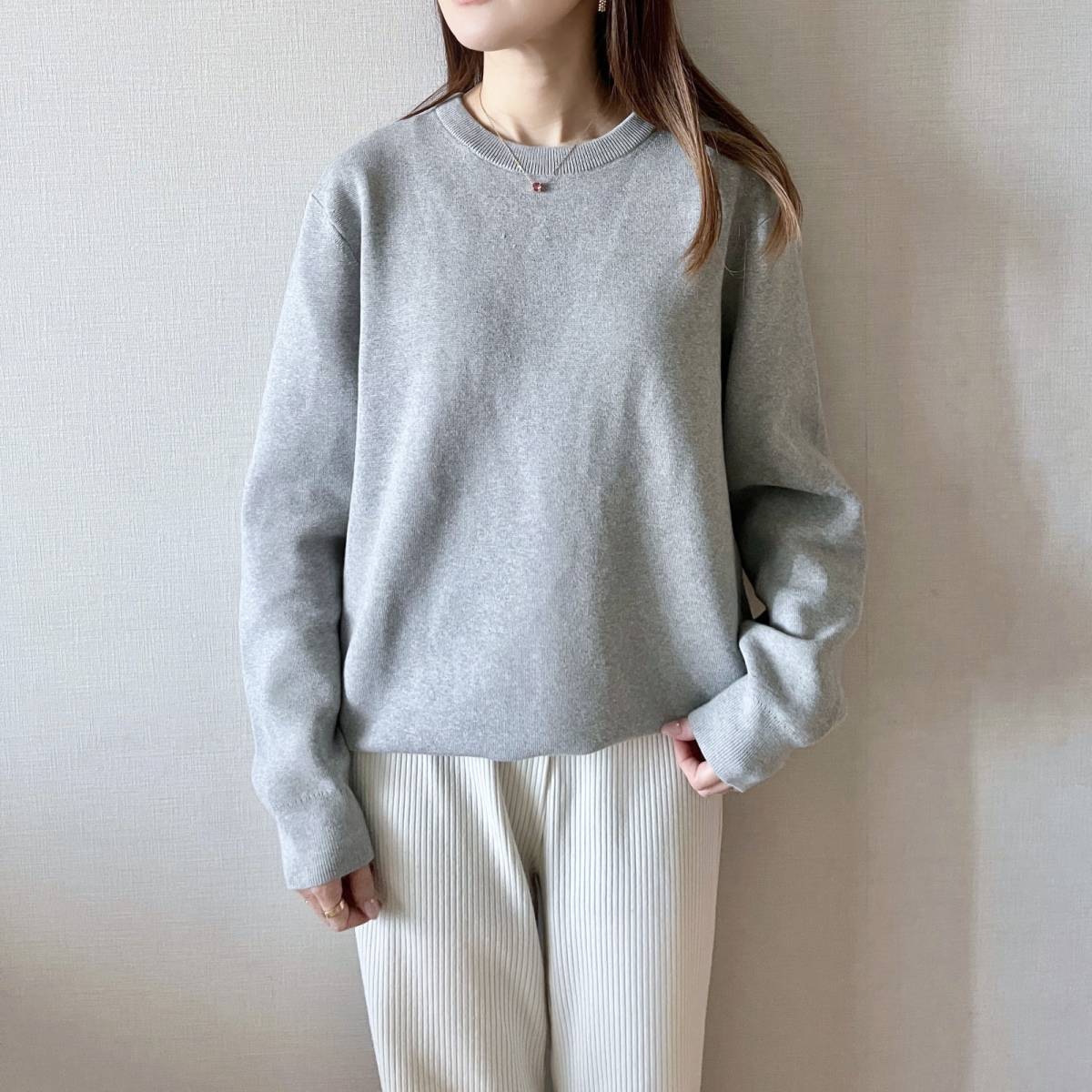 UNIQLOウォッシャブルミラノリブクルーネックセーター