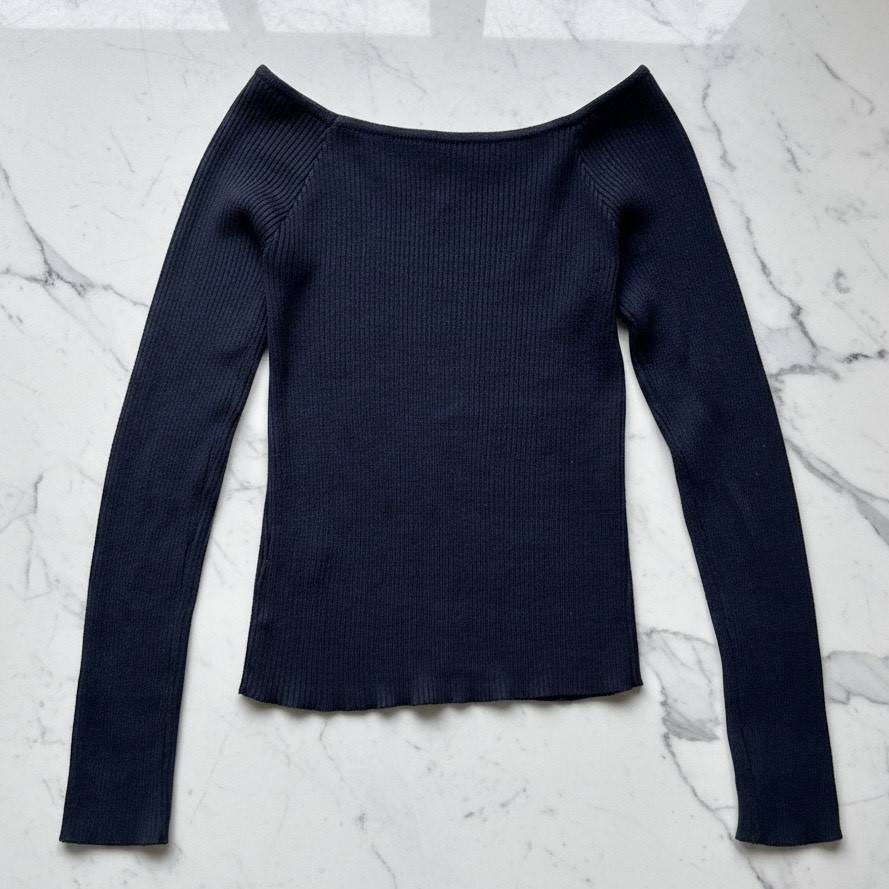  etoll. ボートネックリブニット