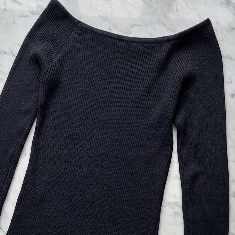  etoll. ボートネックリブニット