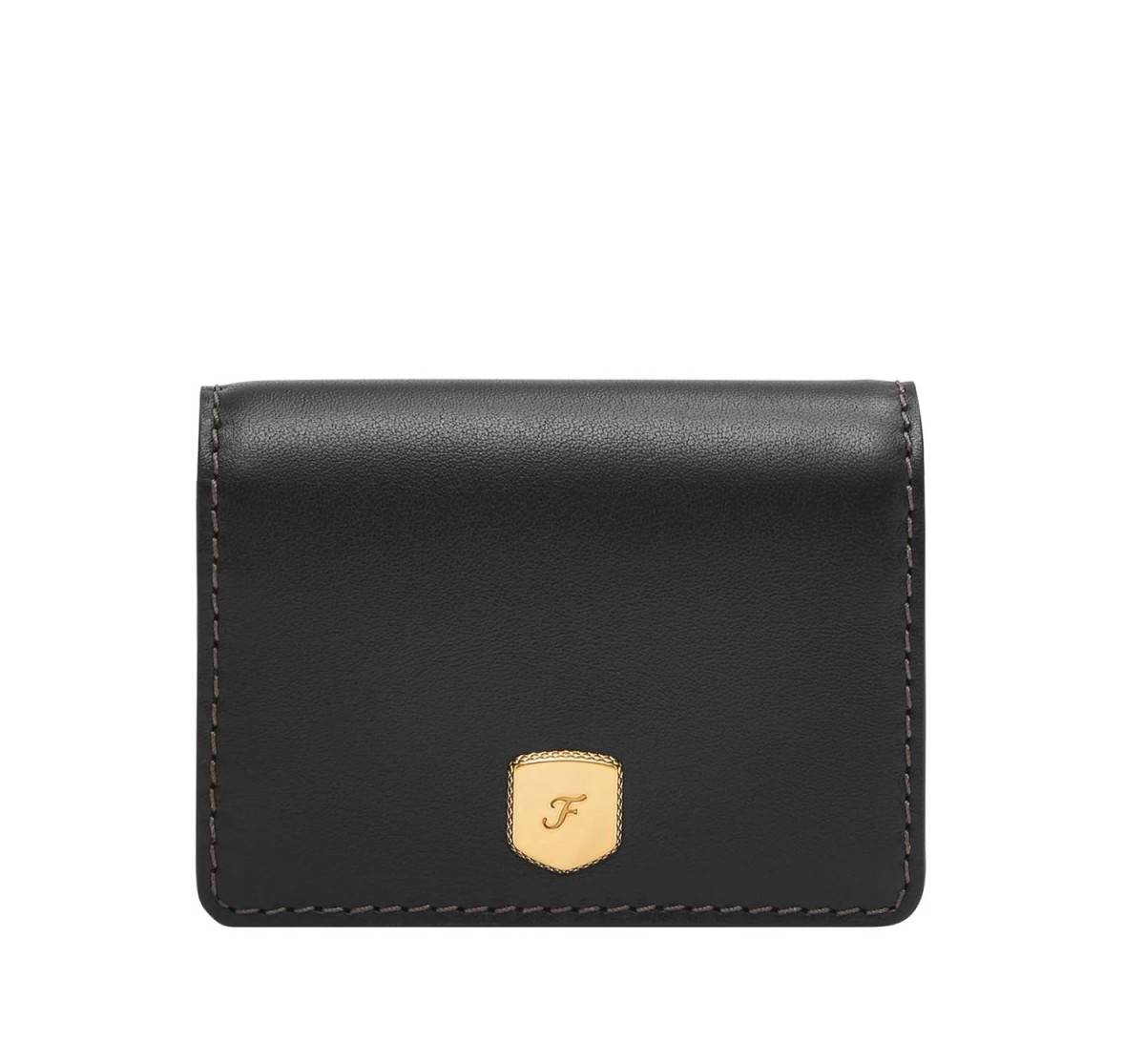 二つ折り財布 レディース レザー ブラック