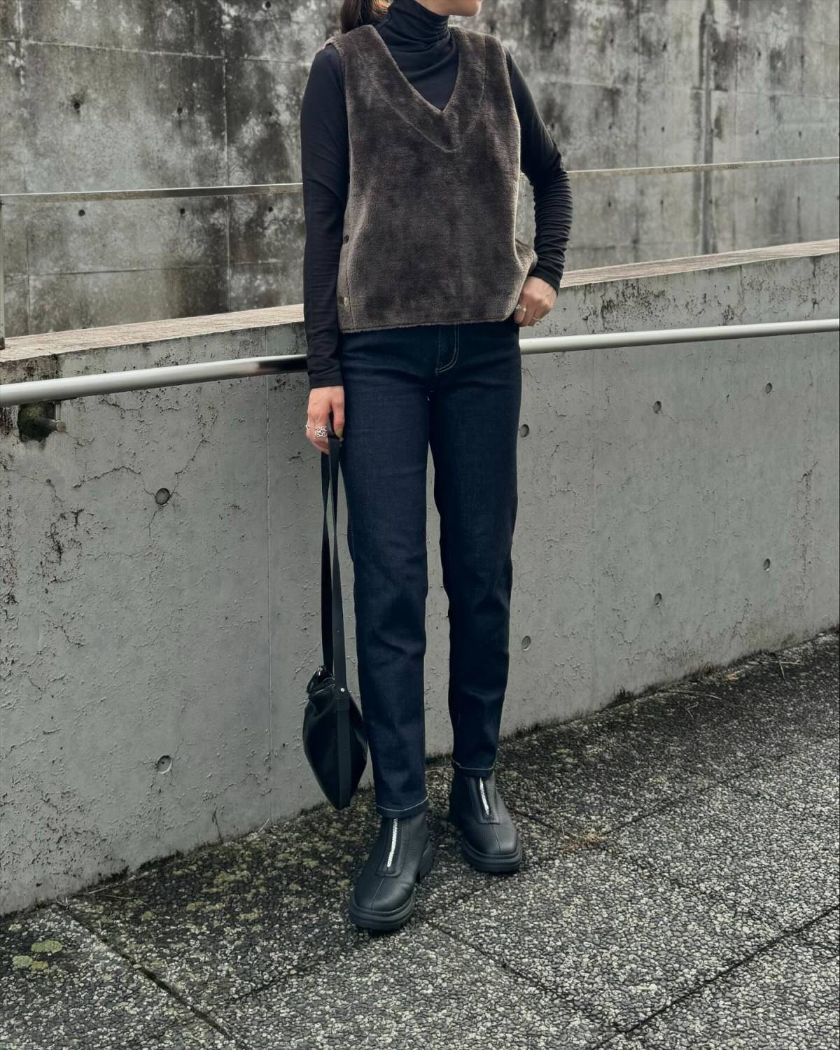 トップスの重ね着が◎