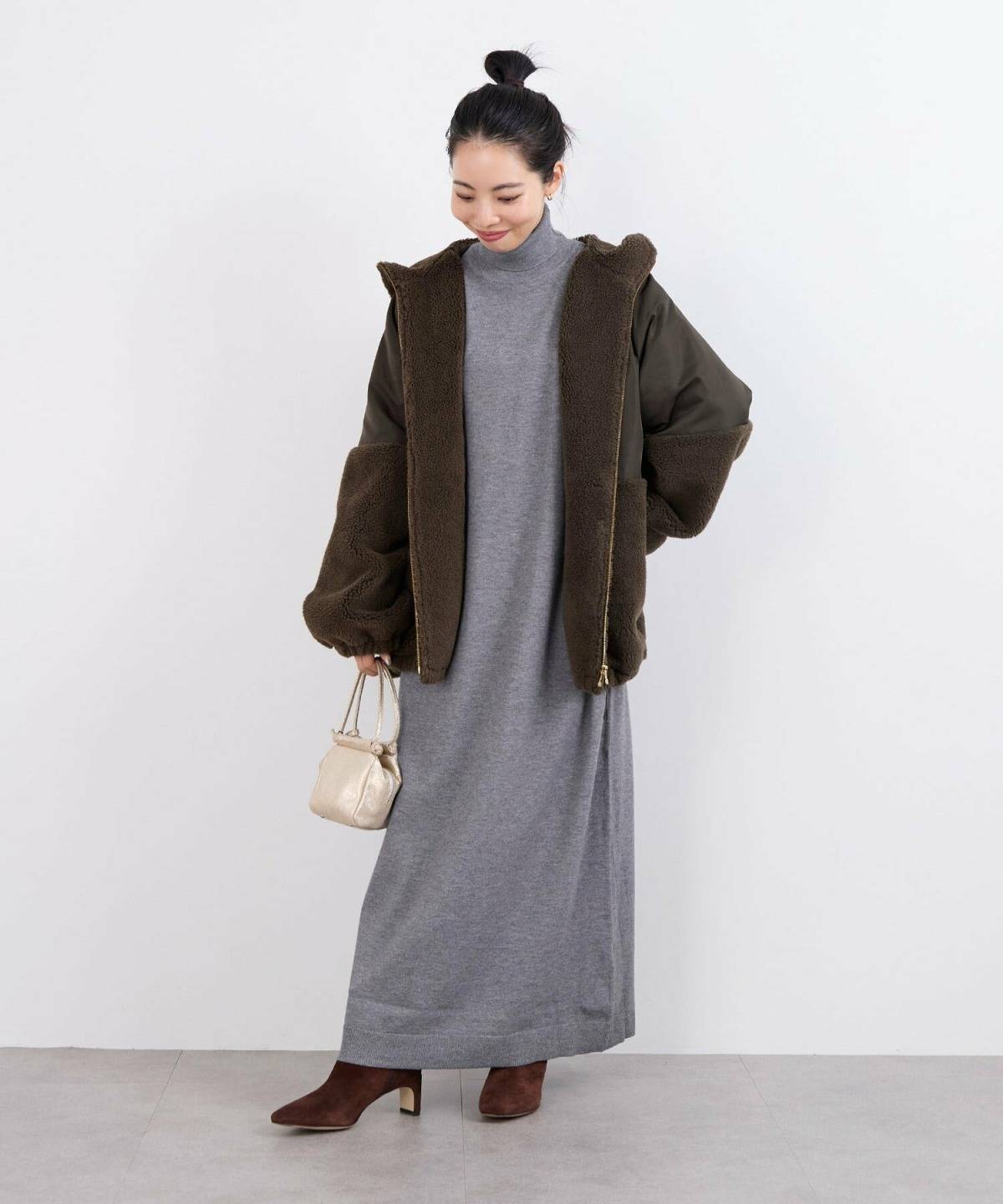 2月の東京ワンピースコーデ