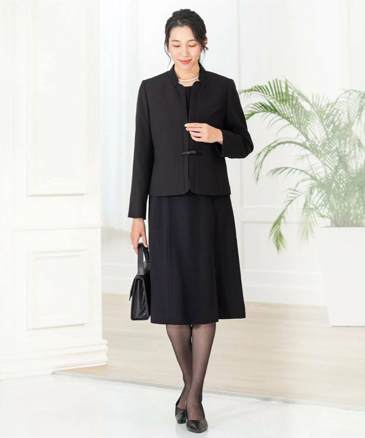 AddRouge 【選べる着丈】喪服 礼服 ブラックフォーマル レディース ワンピース ロング丈り