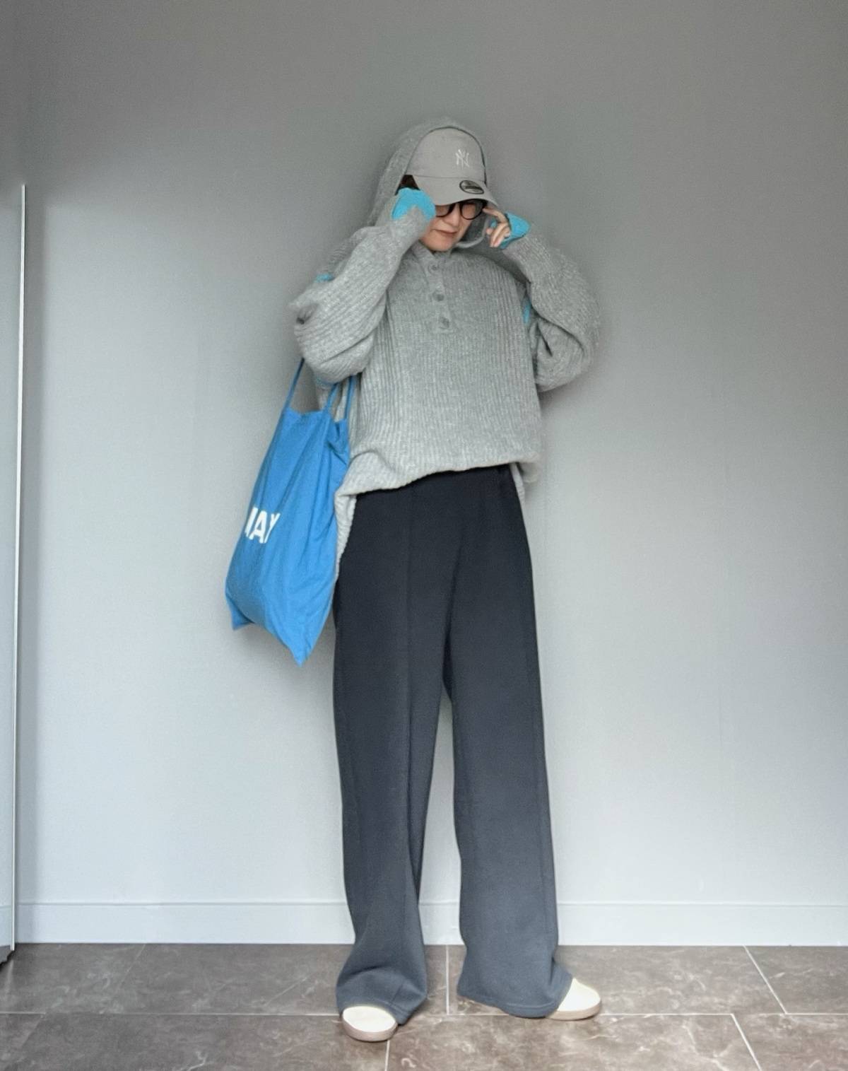 ブルーを差し色にする♡