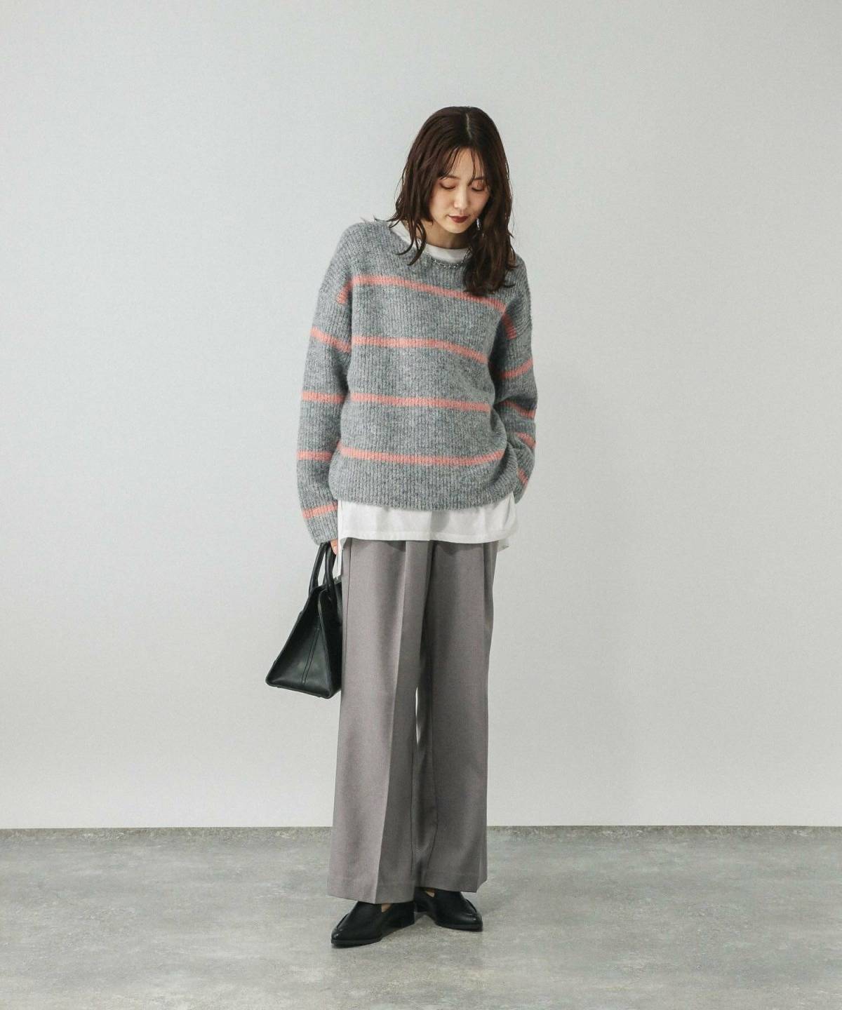 3月の京都コーデ ゆるニット×イージーパンツ