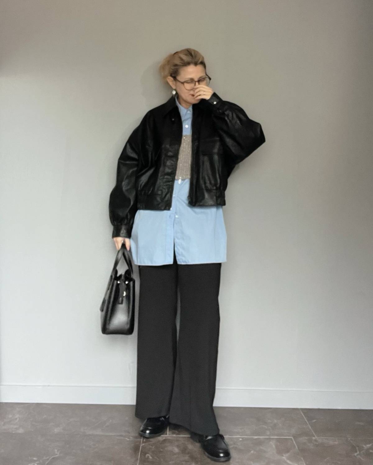 ショート丈のアウターを羽織る♪