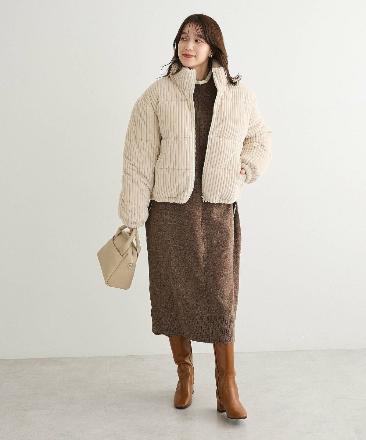 3月の北海道向けニットワンピースコーデ