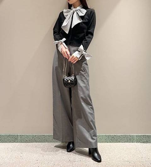 SNIDEL  ハイウエストワイドパンツ