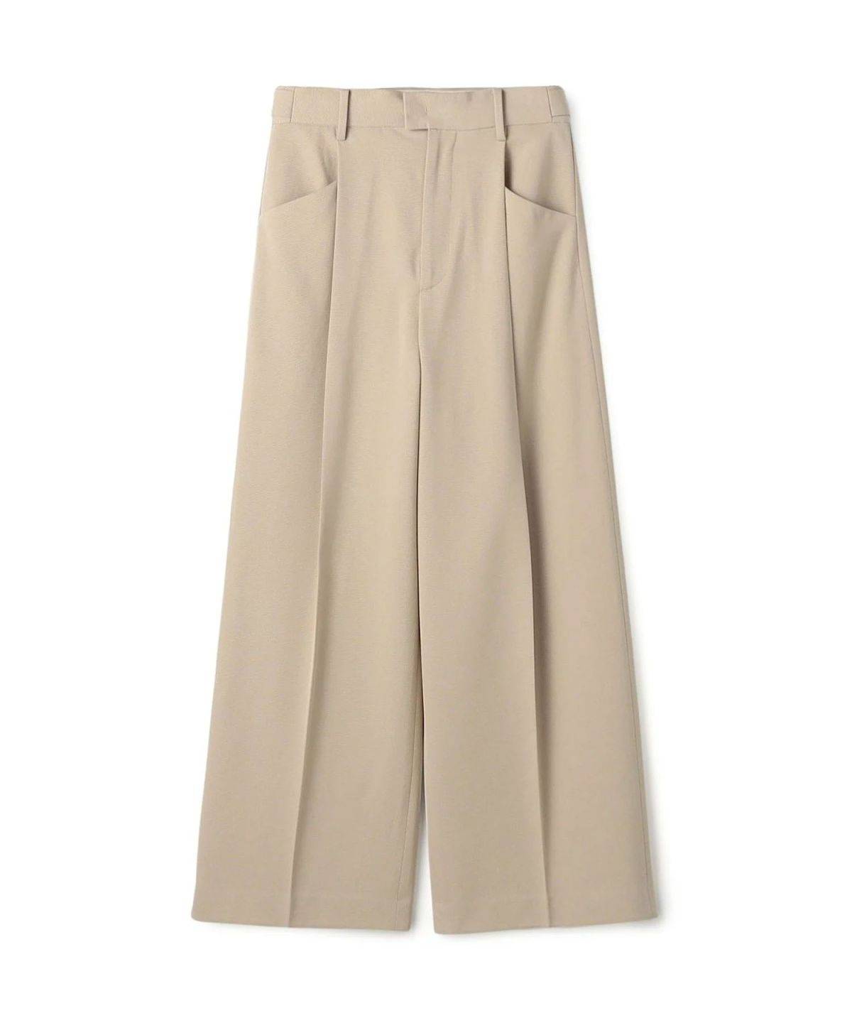 GALERIE VIE コットンウールギャバジン ラウンドシルエットパンツ
