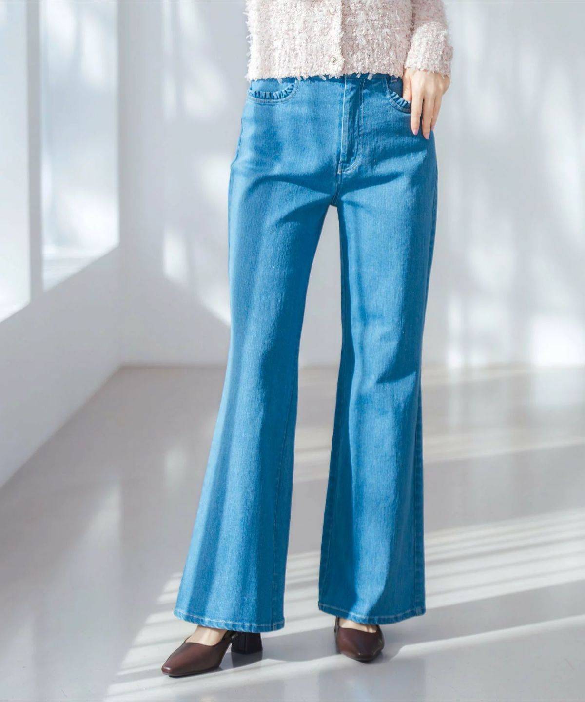 MISCH MASCH ストレッチデニムワイドパンツ MM617301