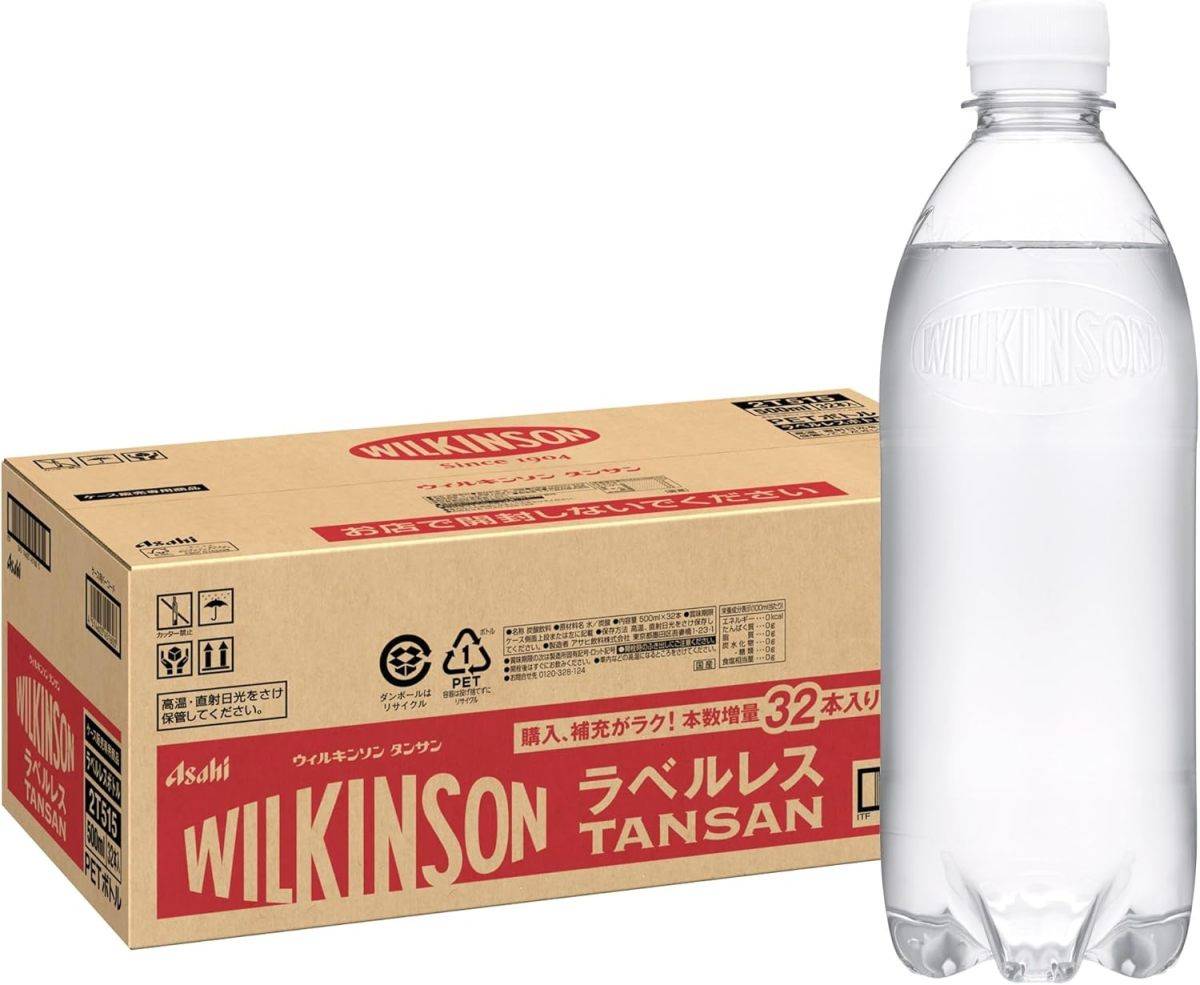 ウィルキンソン アサヒ飲料 タンサン ラベルレス 500ml×32本