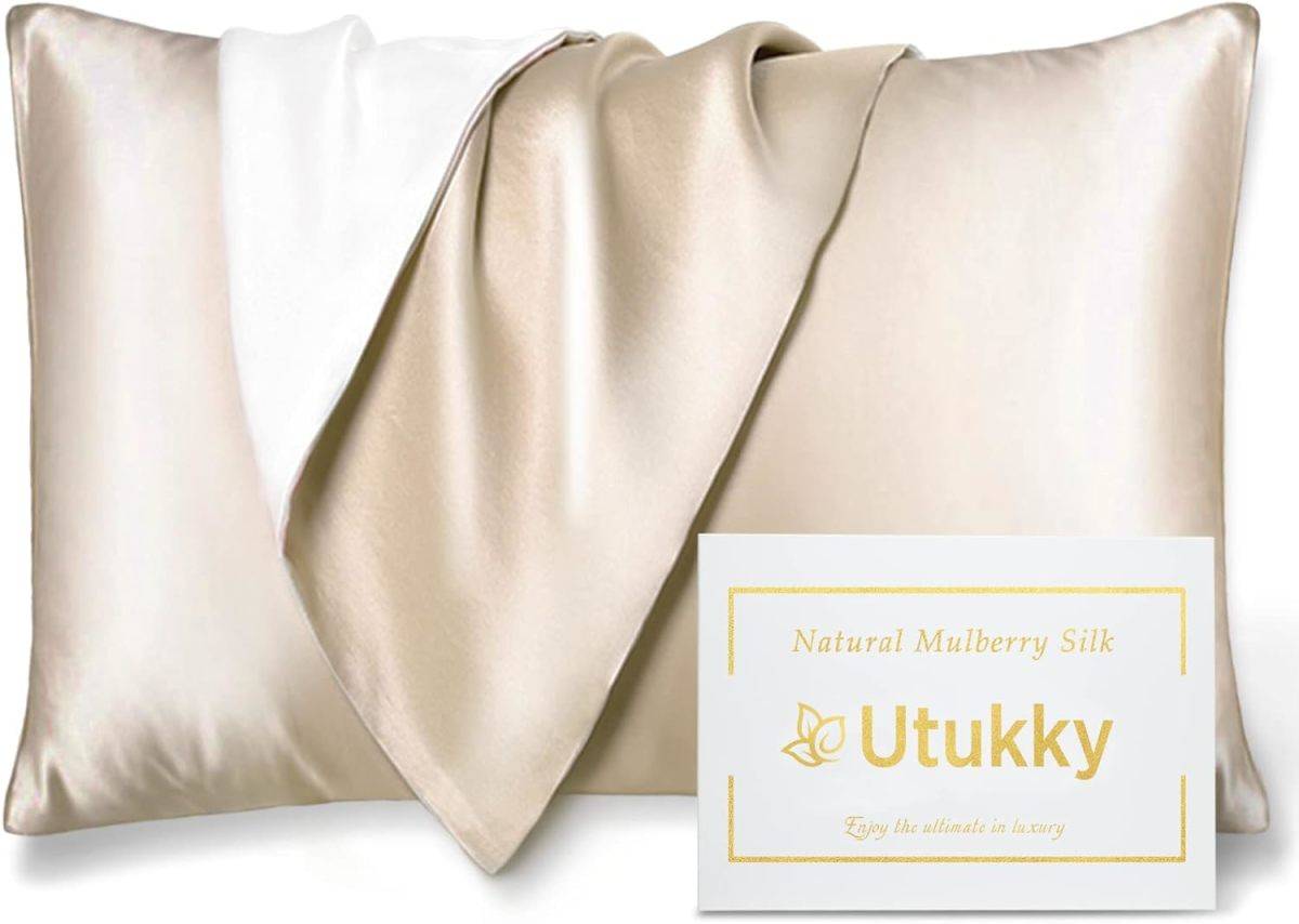 Utukky シルク枕カバー 43×63cm