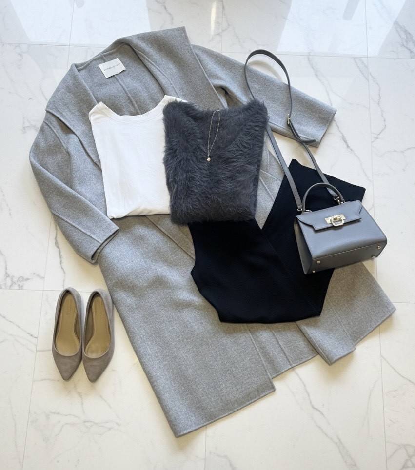 UNIQLOウォッシャブルニットリブパンツコーデ