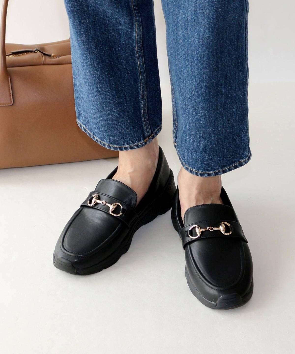 Fin ビットローファー厚底スリッポン