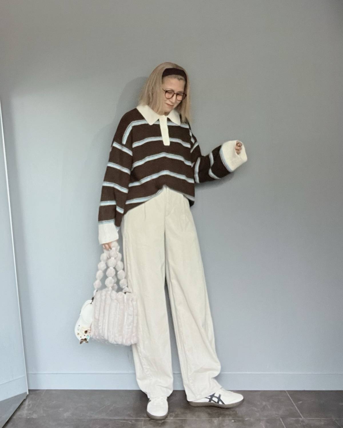 柄物トップスをアクセントにする♪