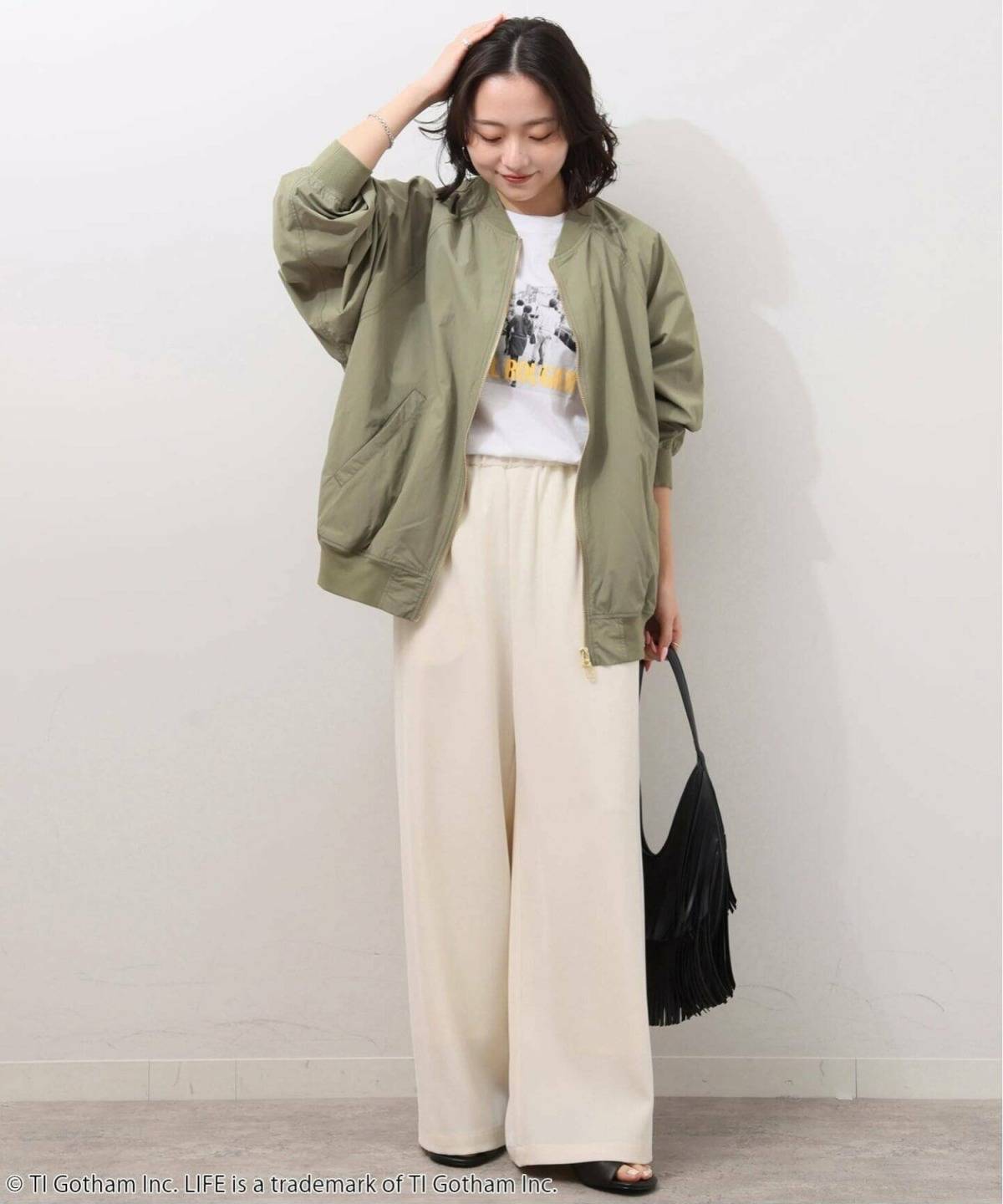 3月の大阪パンツコーデ MA-1 ユニバ