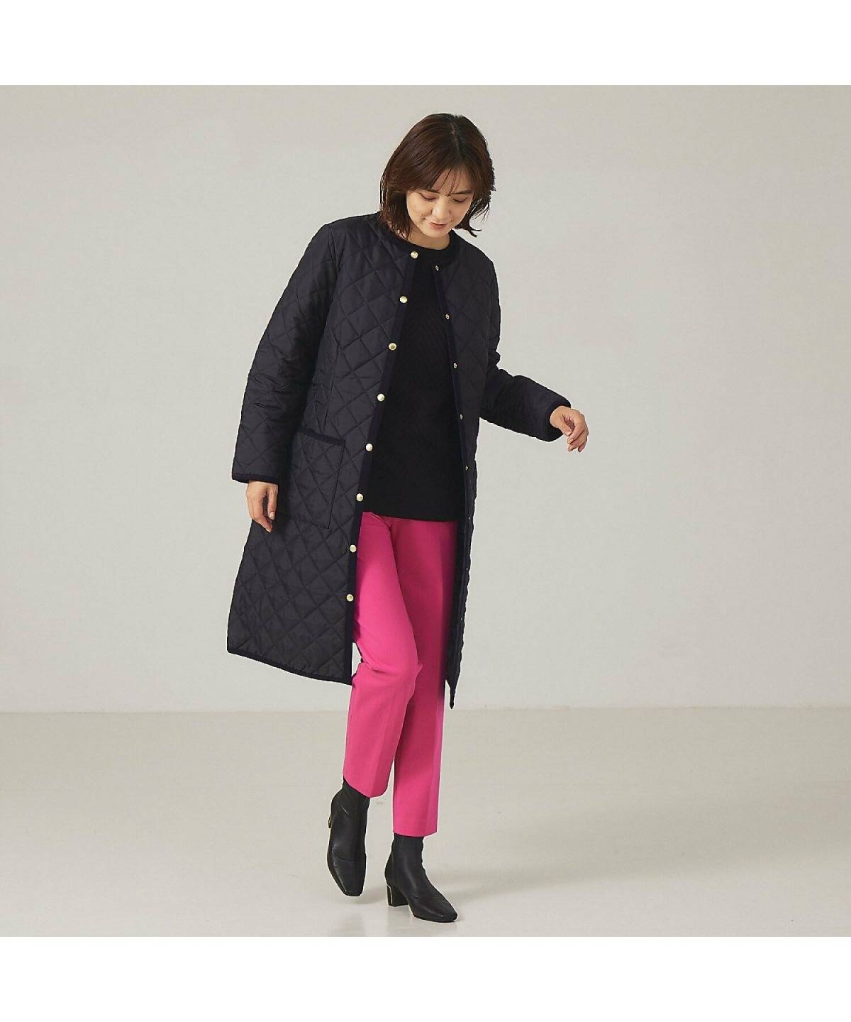 冬のテーパードパンツコーデ