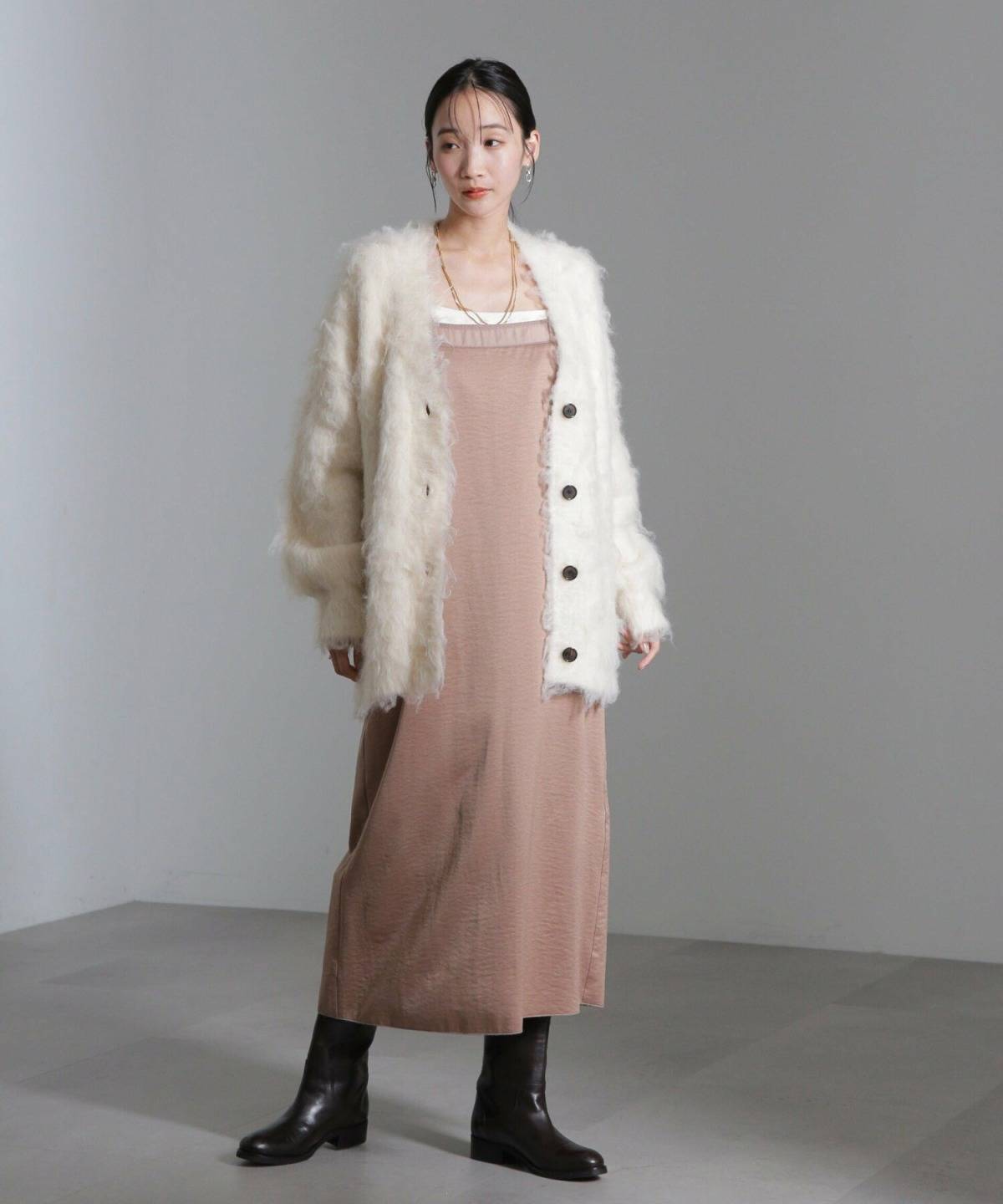 4月の京都コーデ カーディガン キャミワンピース