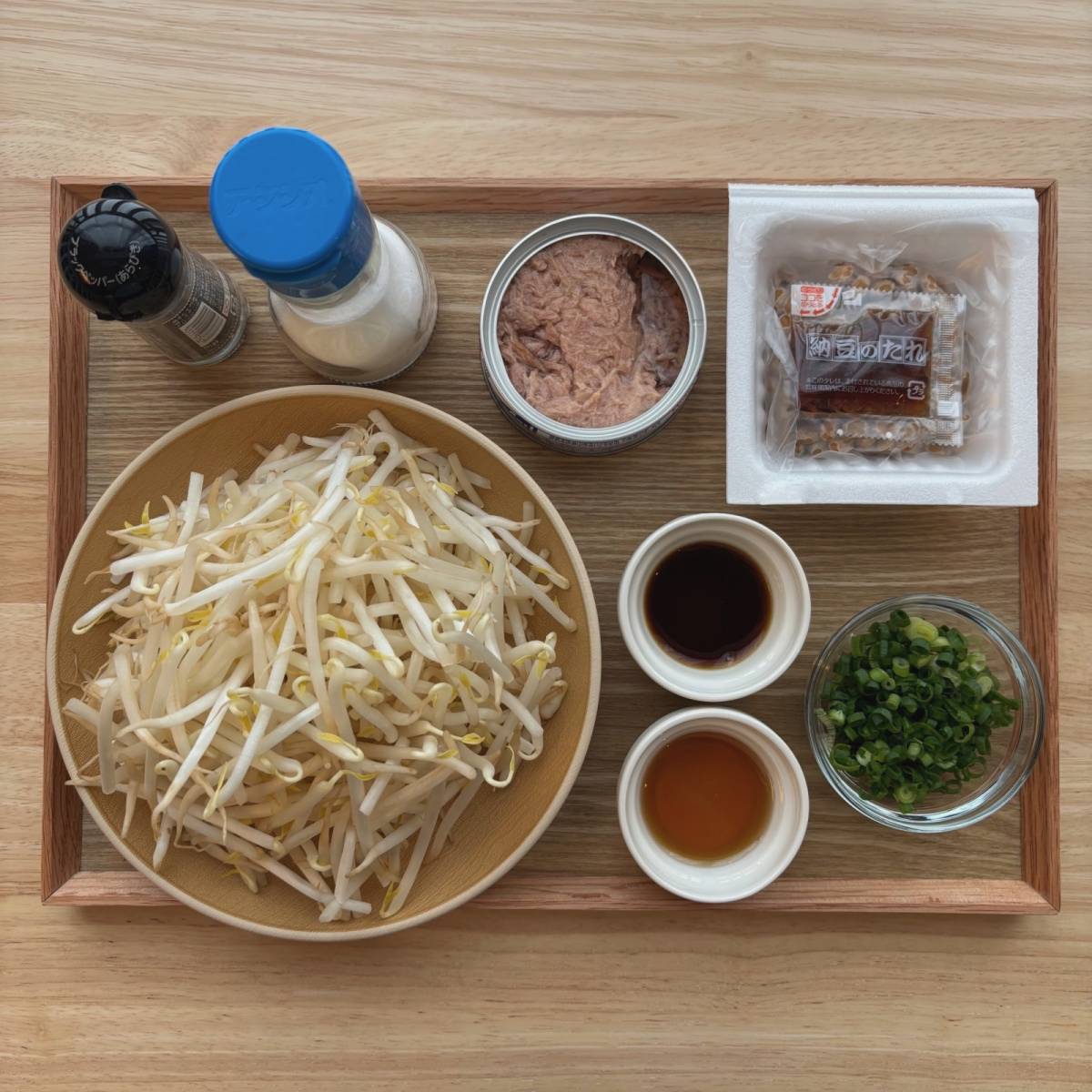 タカノフーズ公式の「もやしとツナの納豆炒め」のレシピ