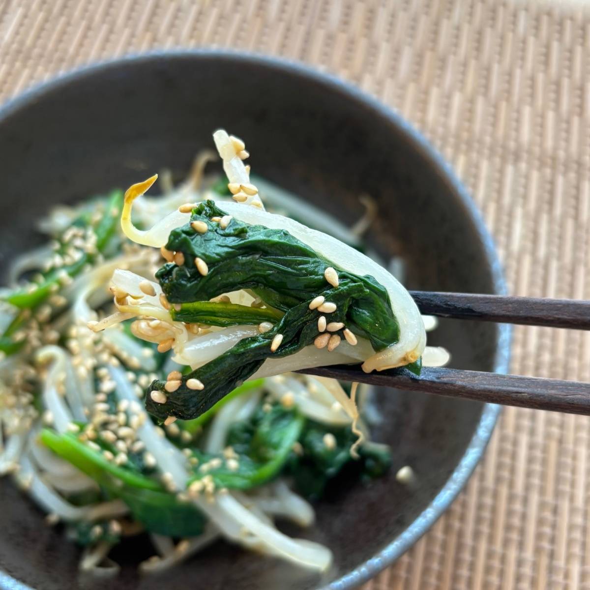 JAグループ公式の「もやしホウレン草の酢醤油ダレあえ」のレシピ