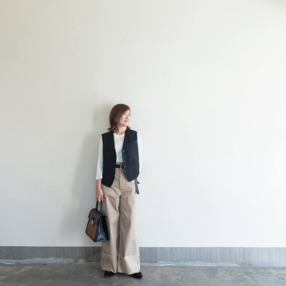 ベストを重ね着する♪