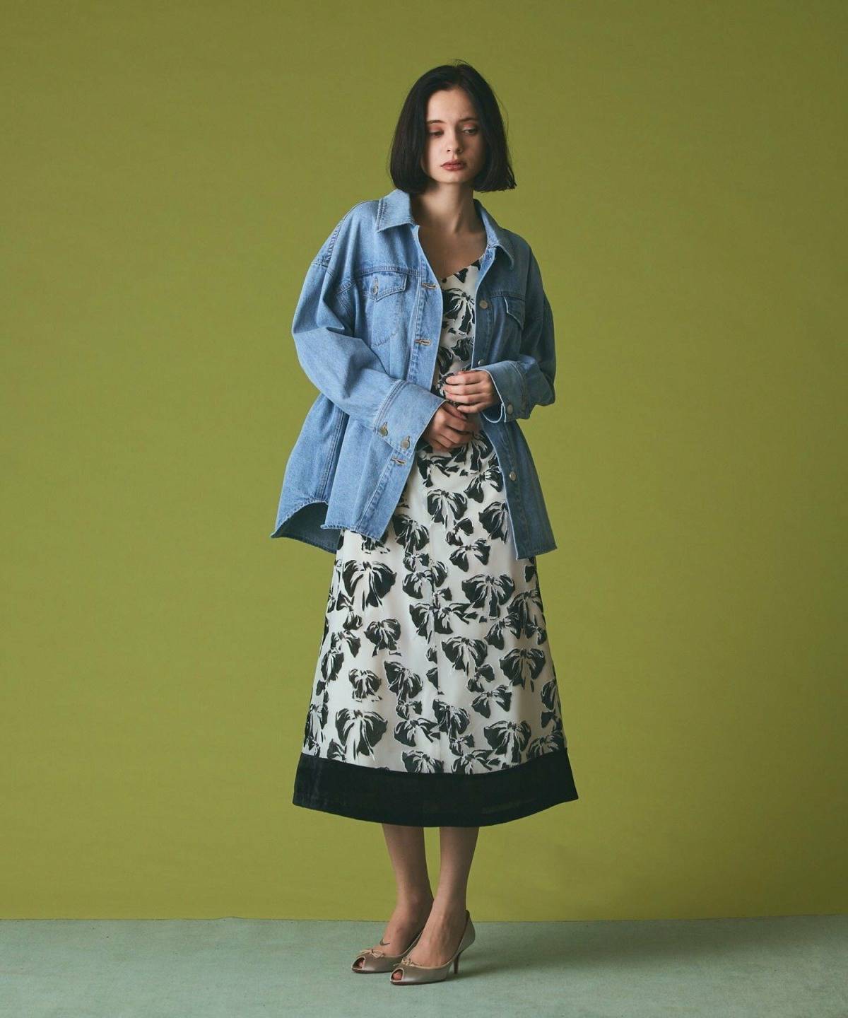 デニムシャツ レディースコーデ ワンピース