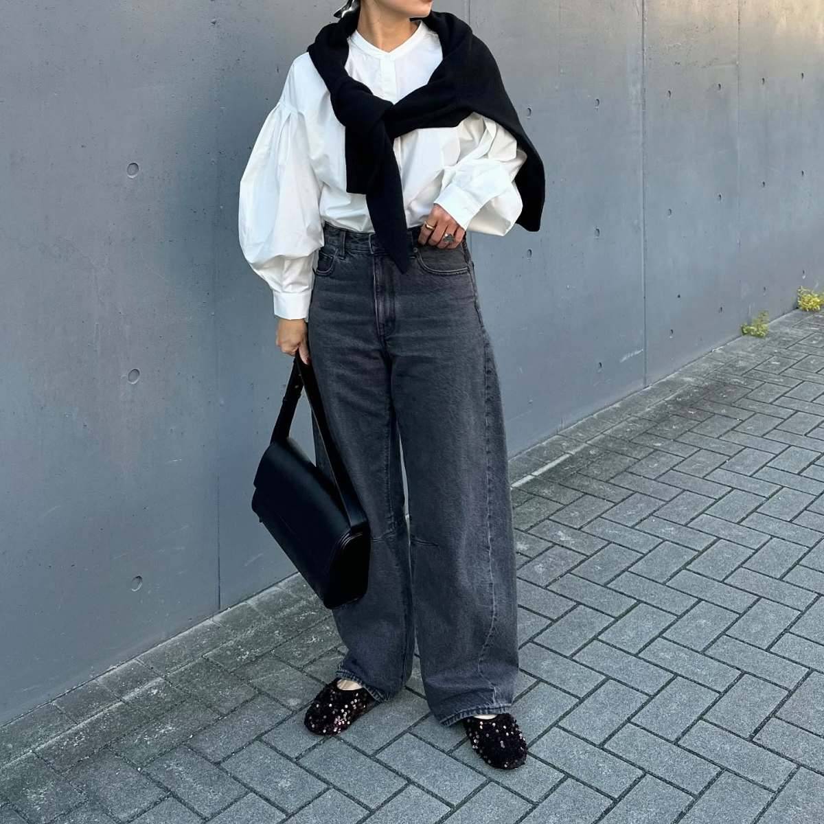 ブラウスの上に肩掛けする♡