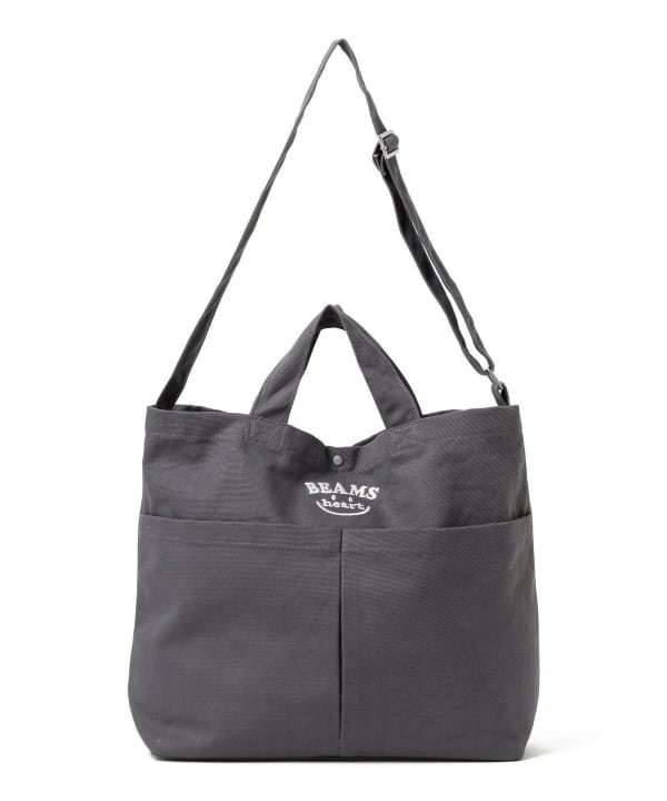 スマイル 刺繍 ロゴ バッグ