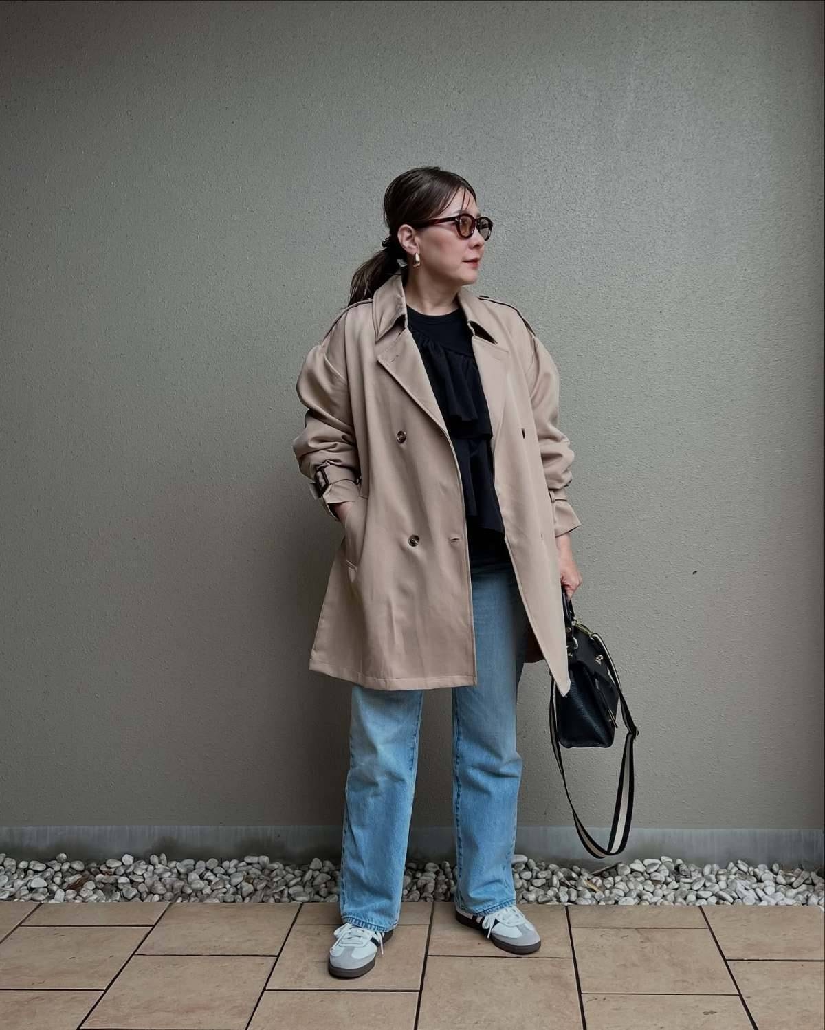 トレンチコートを羽織る！