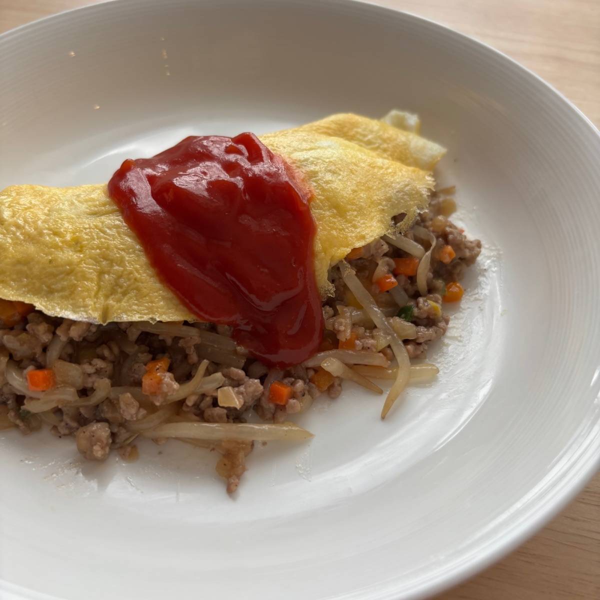 JAグループ公式の「もやしとひき肉入りオムレツ」のレシピ