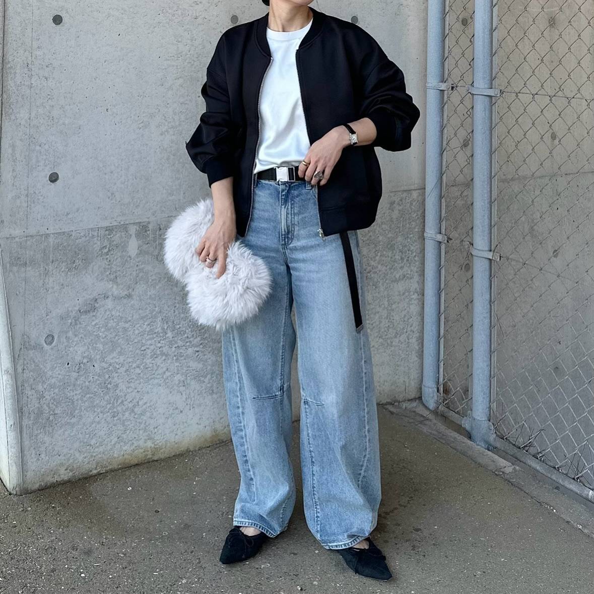 Tシャツ×ブルゾン