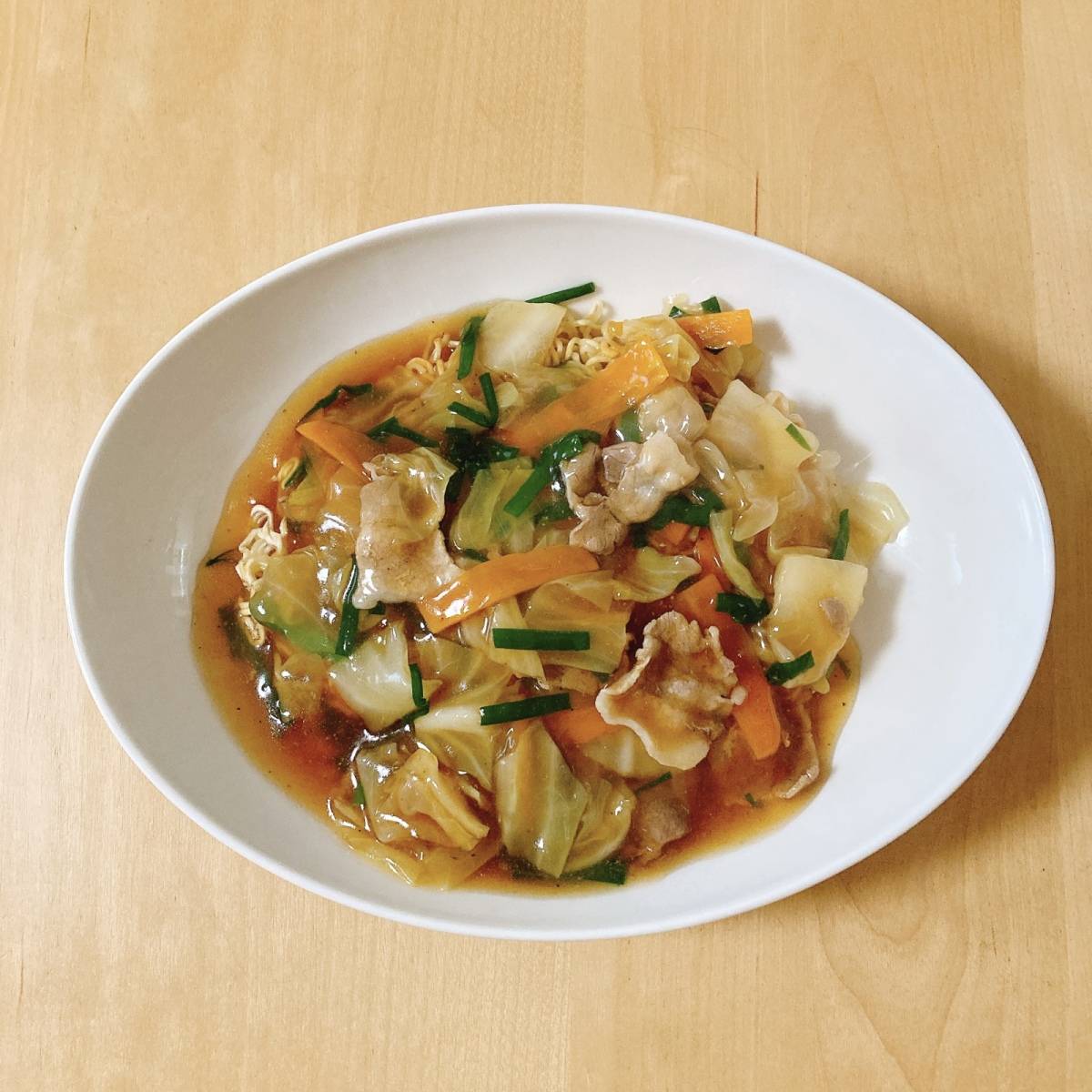 チャルメラ公式の「5分で作れる五目あんかけかた焼きそば」のレシピ