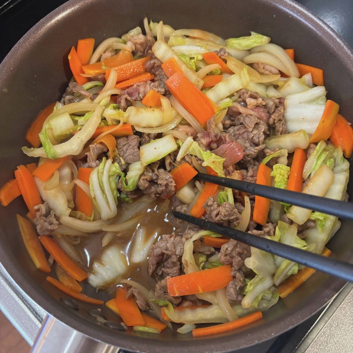 JAグループ公式の「白菜まるごとプルコギ炒め」のレシピ