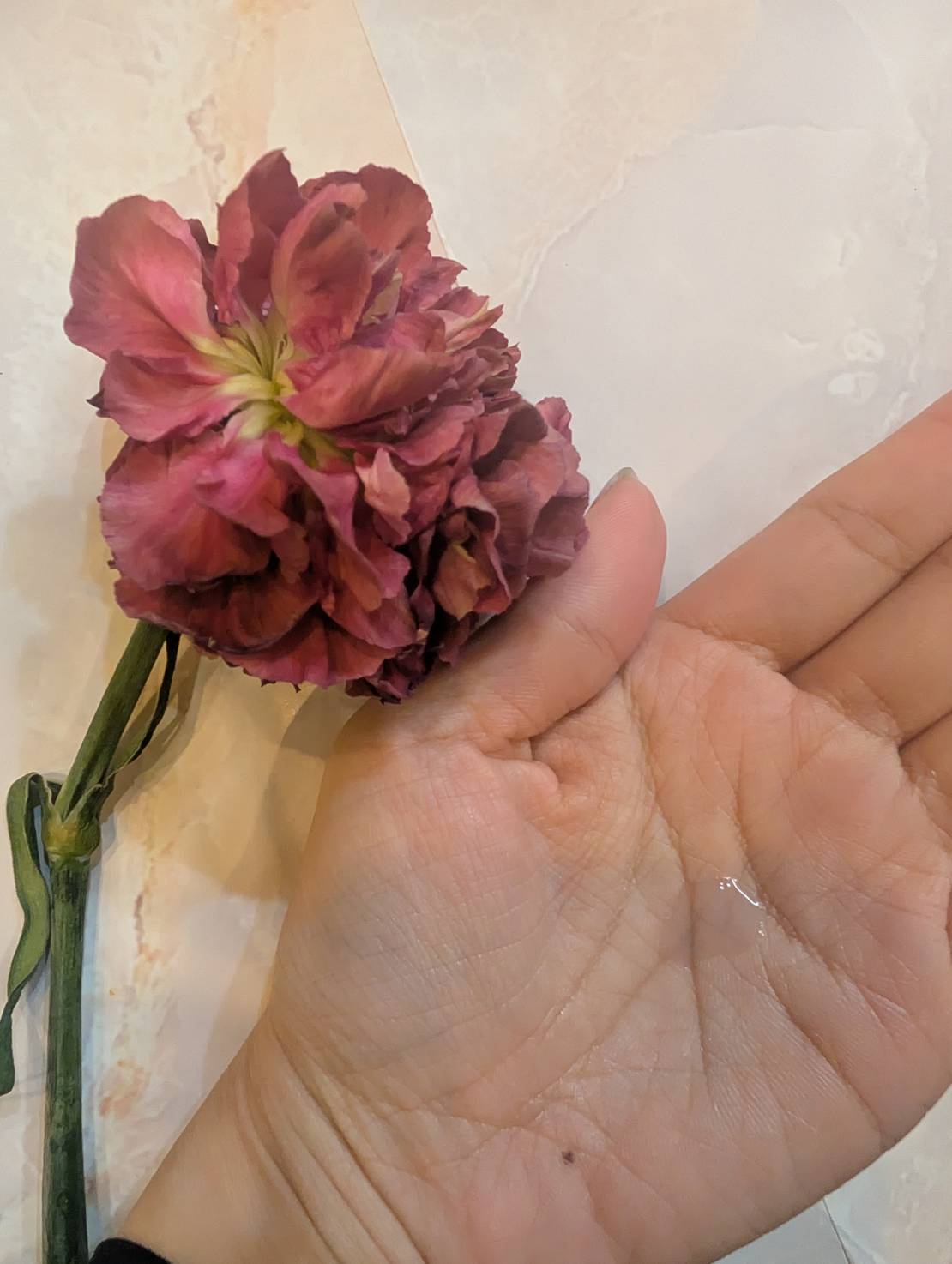 hitohadaカームダウン セラムのテクスチャー