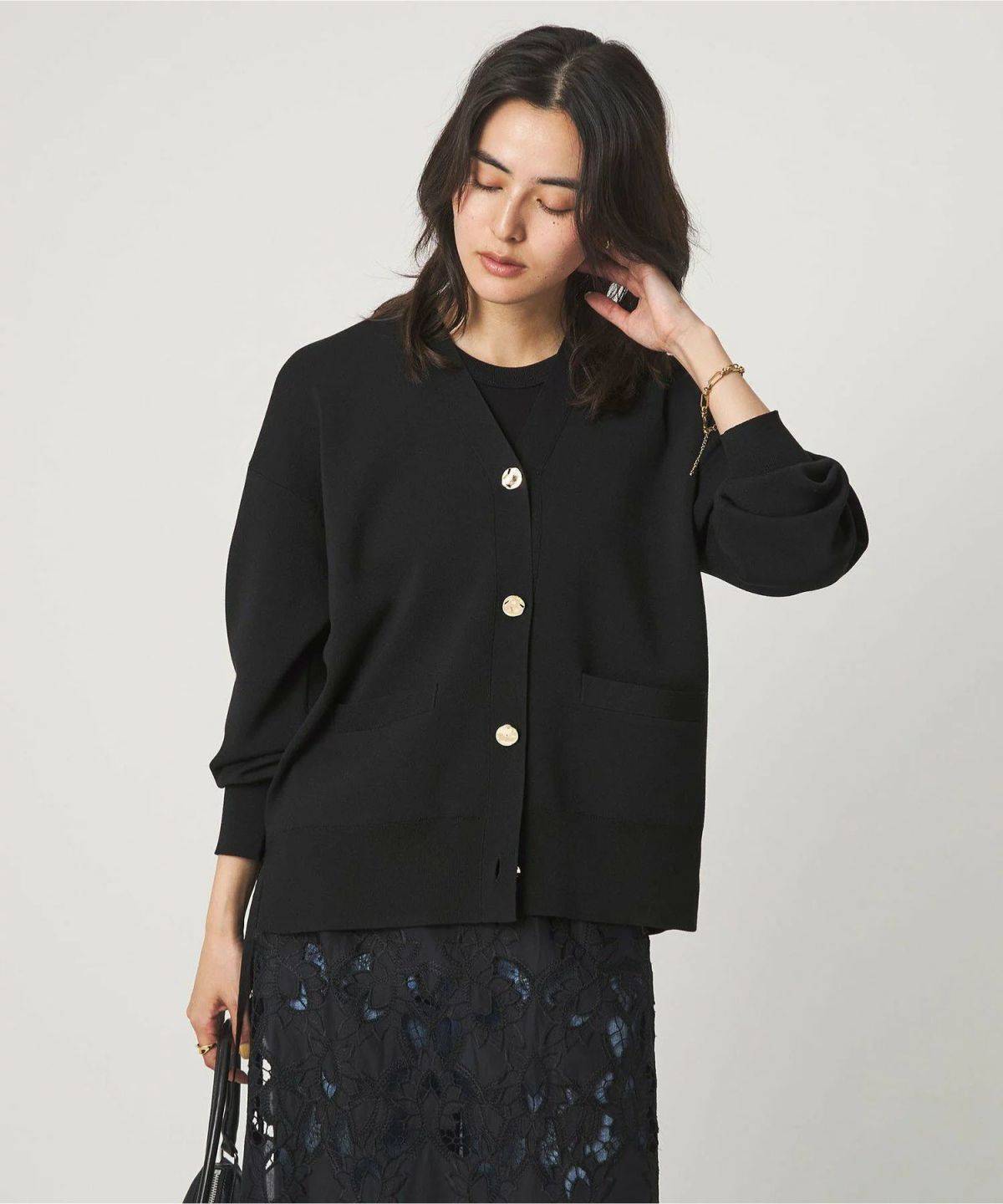 UNITED ARROWS green label relaxing パフニット カーディガン ウォッシャブル