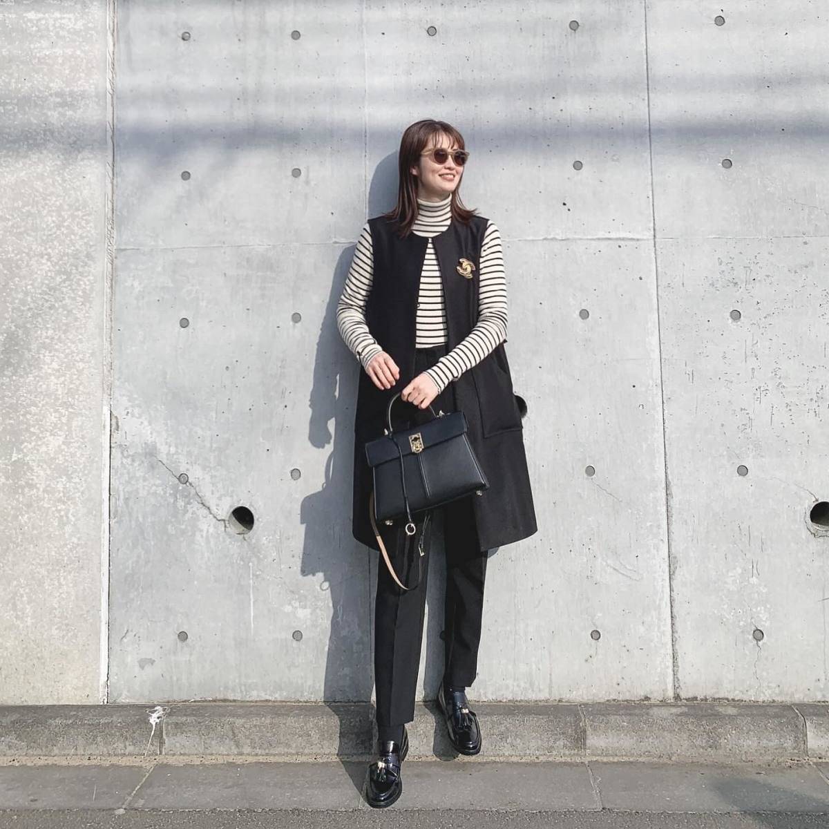 トップスの重ね着が◎