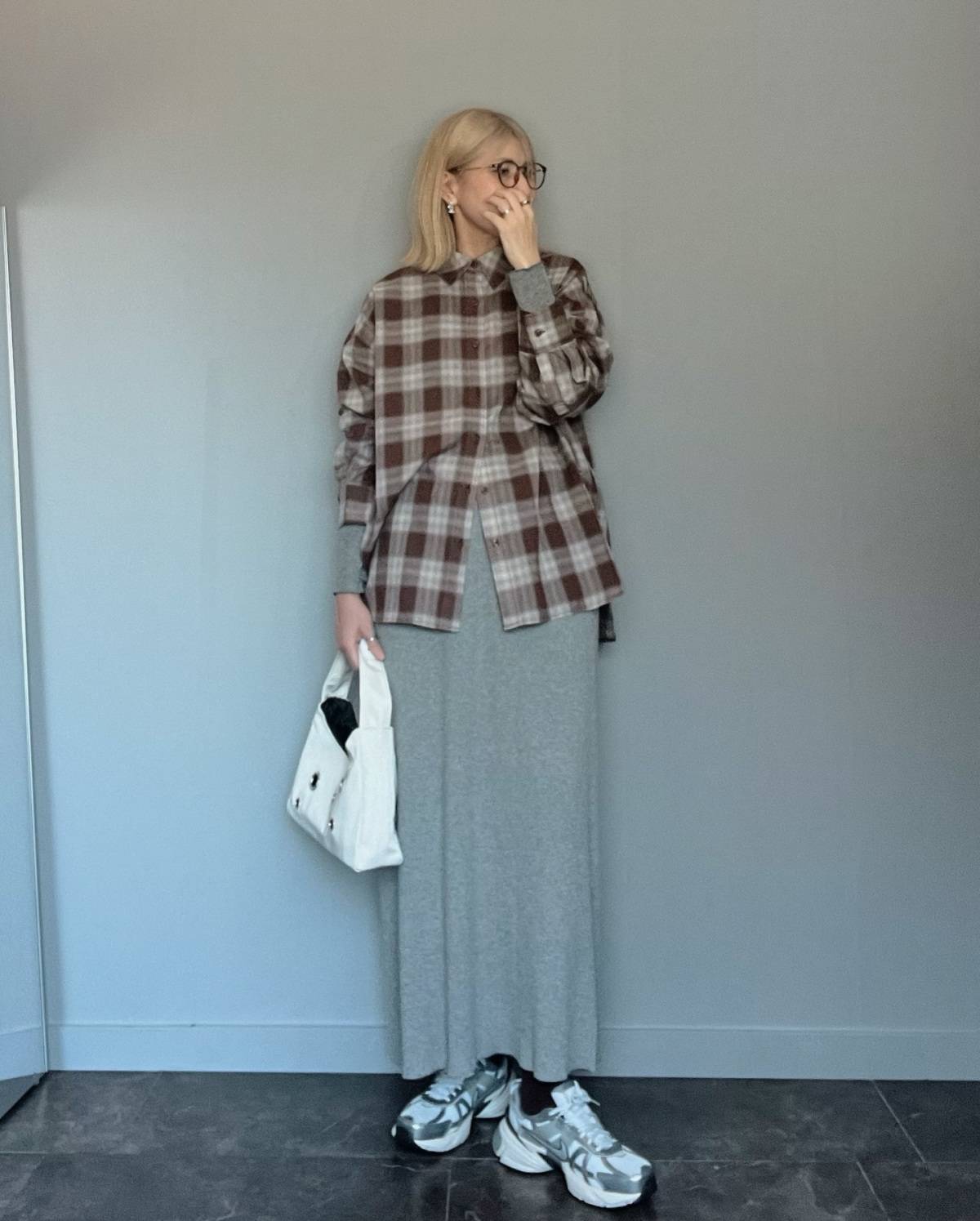 チェック柄のシャツを主役にする♡