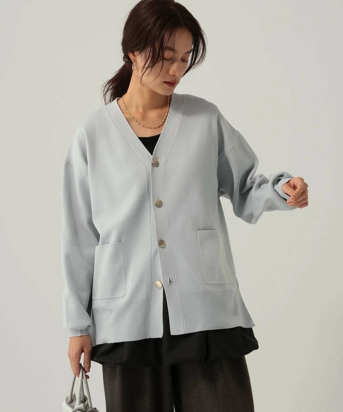 Elura もっちり立体オーバーカーディガン