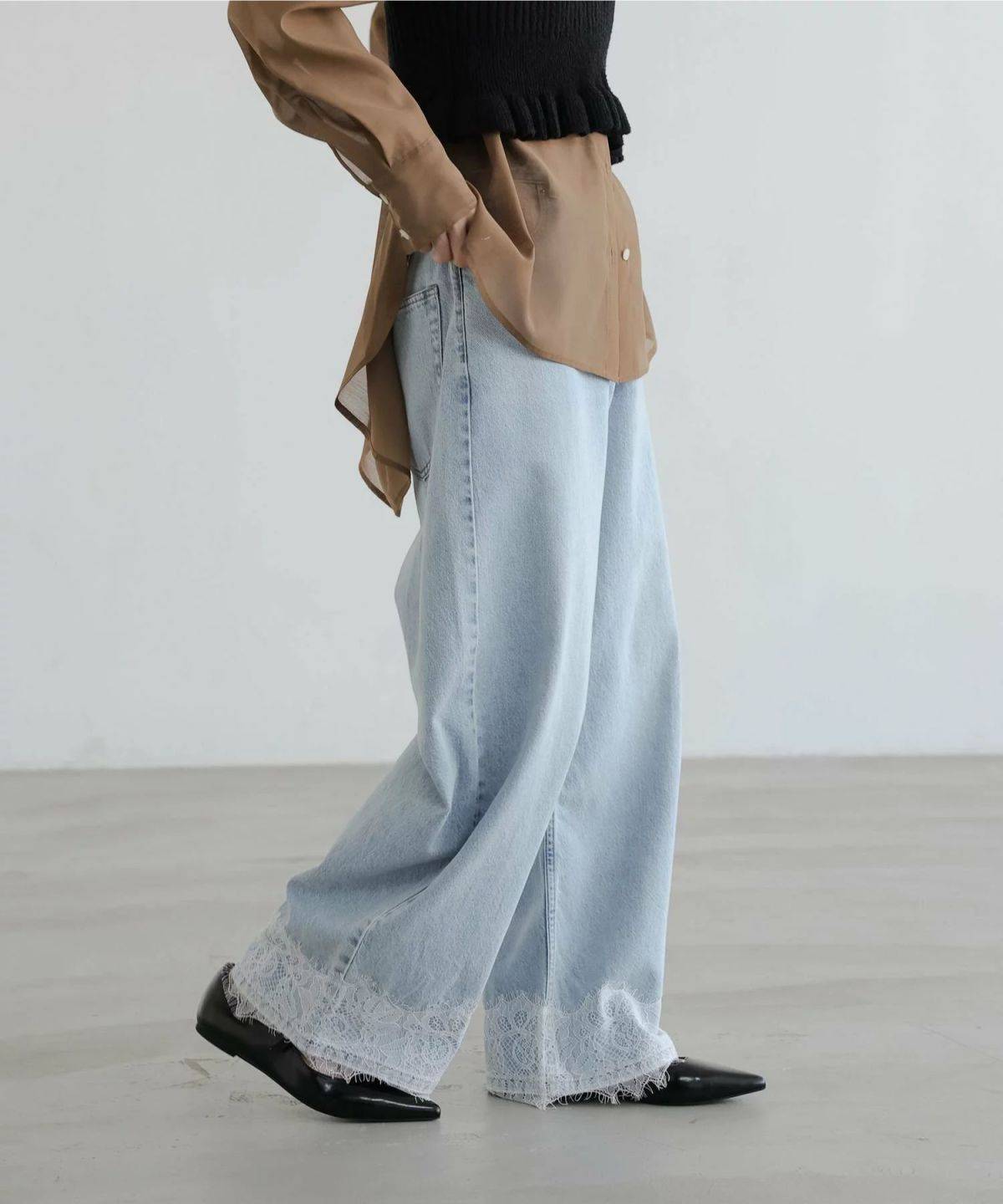 LOWRYS FARM レースデニム