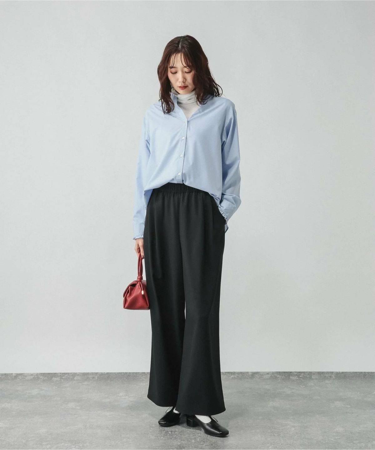 GLOBAL WORK ギャザーイージーワイドパンツ