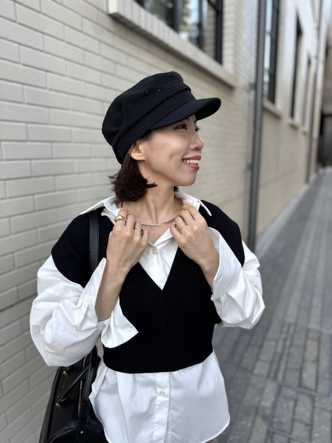 キャスケットコーデ