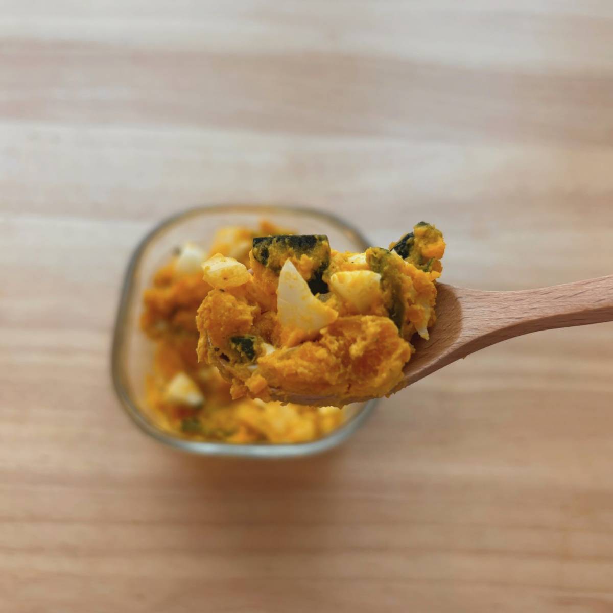 JA全農公式の「かぼちゃとたまごサラダ」のレシピ