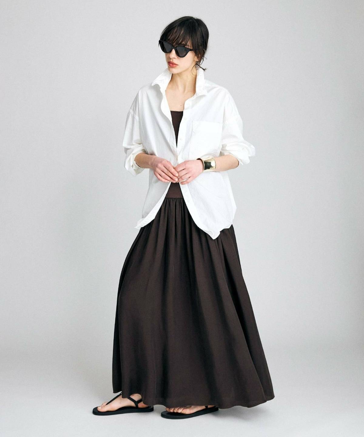 5月の沖縄コーデ 白シャツ ワンピース