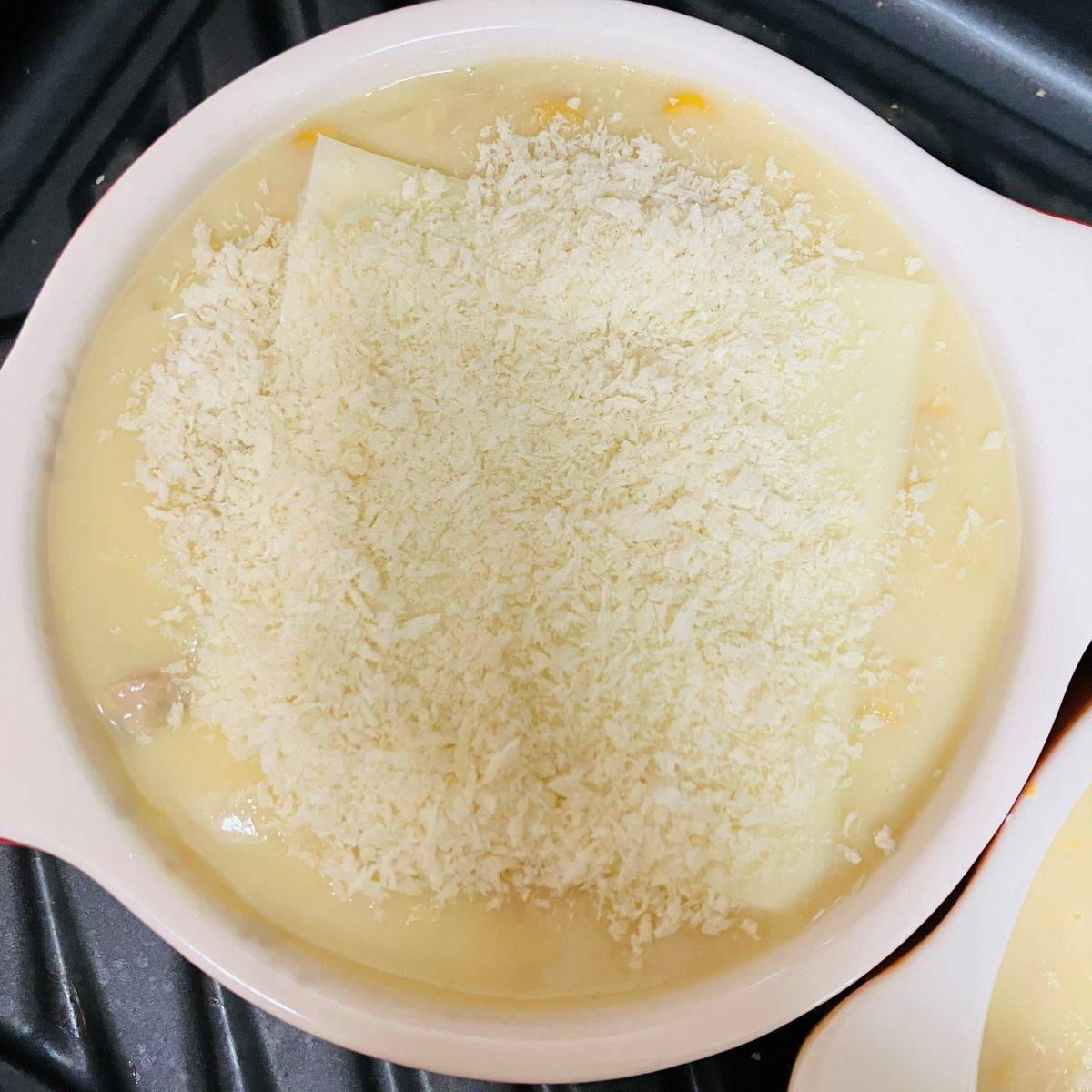 いなば公式の「ほくほくポテトのコーンクリームグラタン」のレシピ