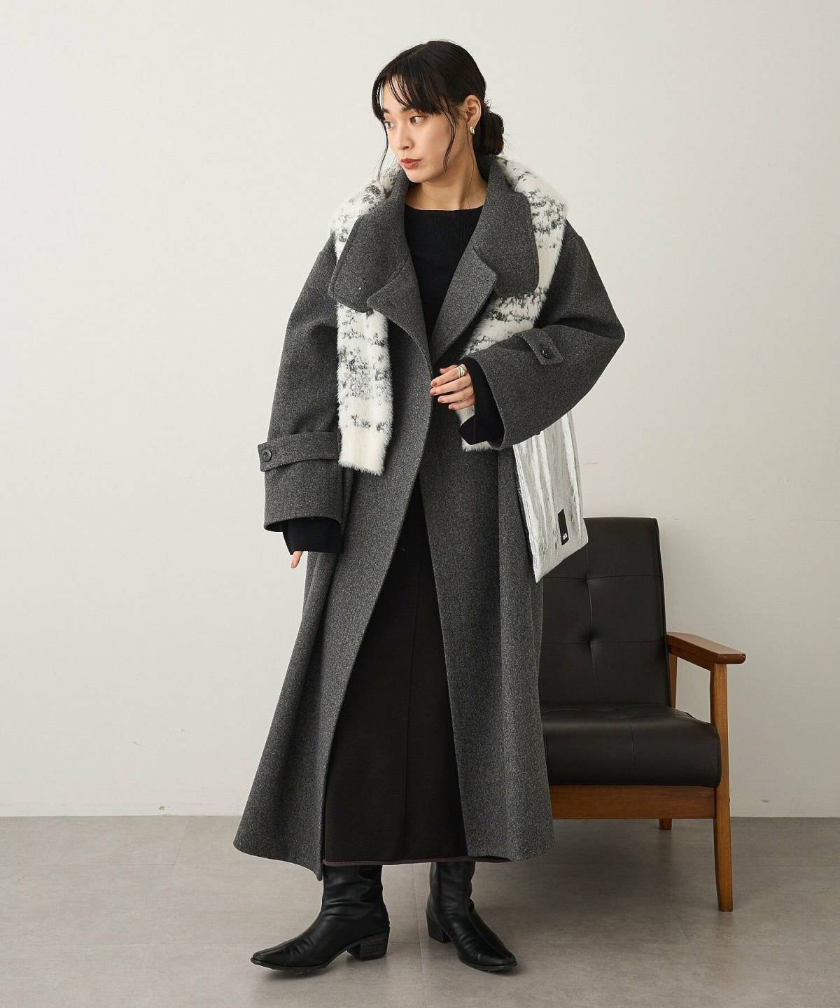 4月の北海道コーデ ジャンパースカート コート