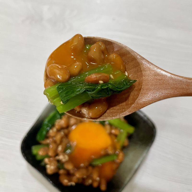 タカノフーズ公式の「青菜納豆」のレシピ