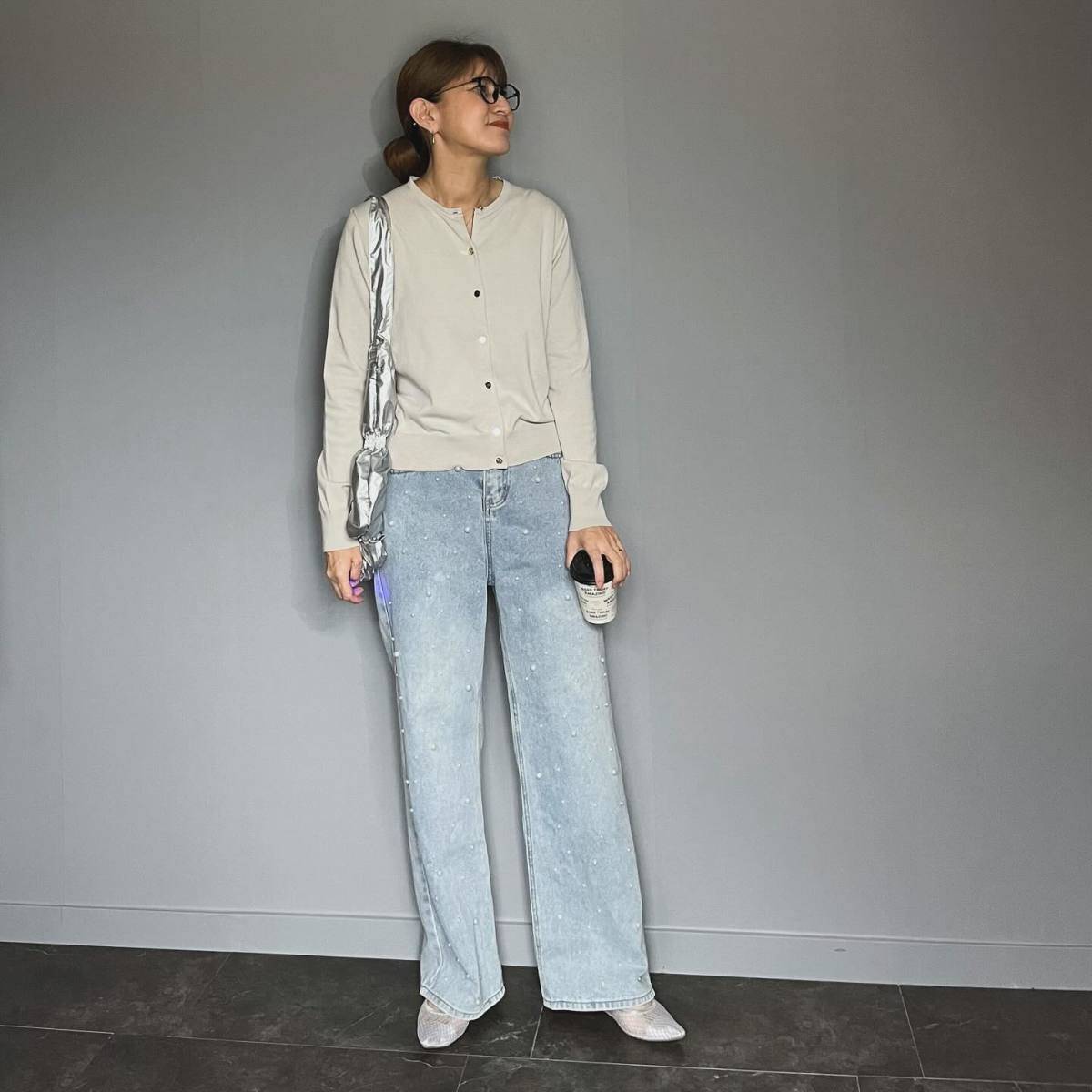 デニムパンツを合わせる♡