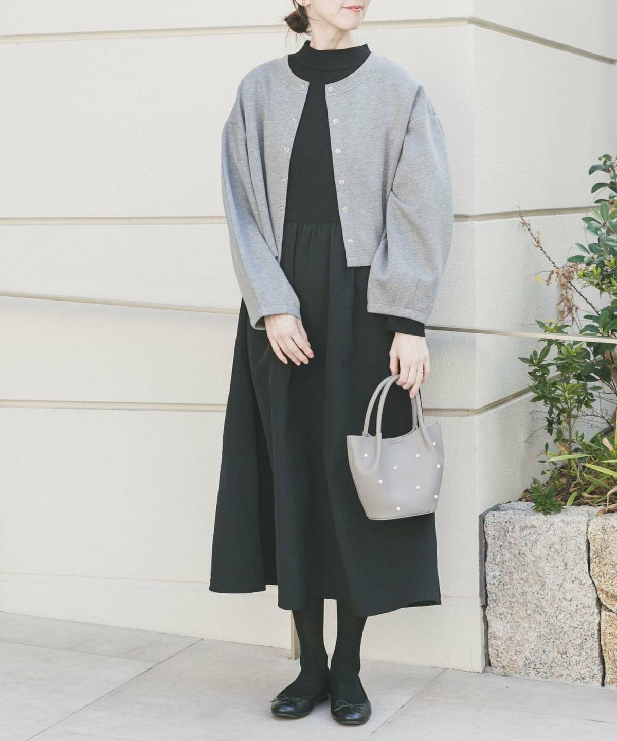 6月北海道コーデ フレアワンピース カーディガン