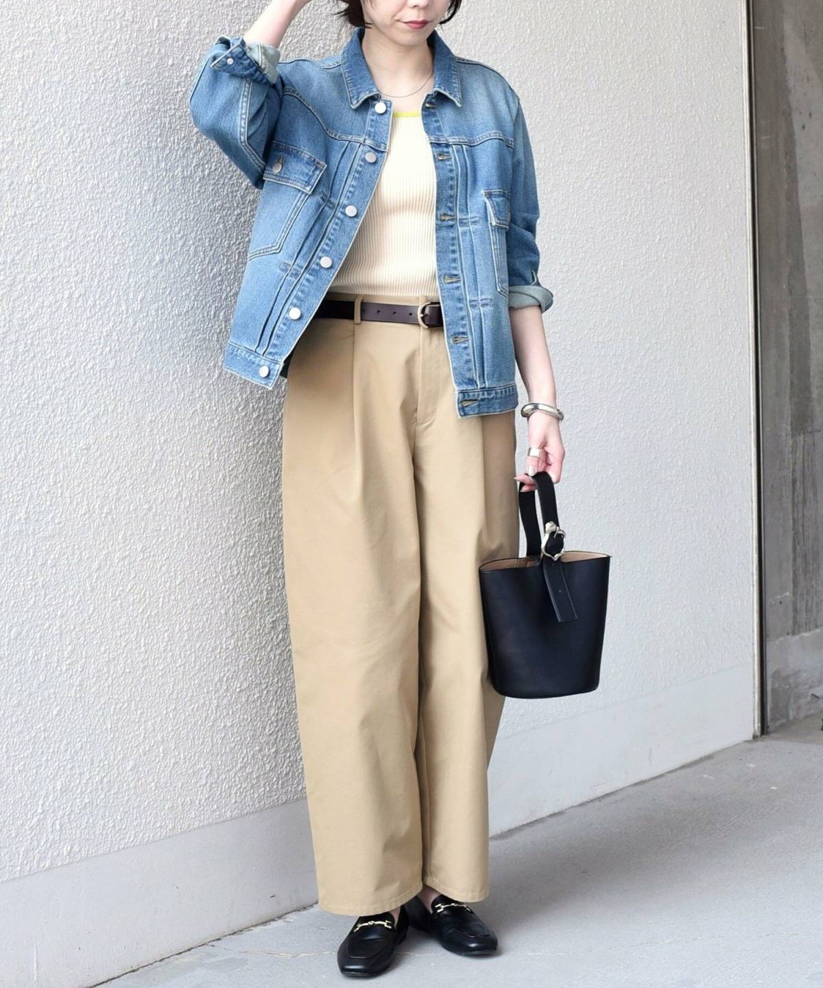 6月北海道コーデ チノパンツ デニムジャケット