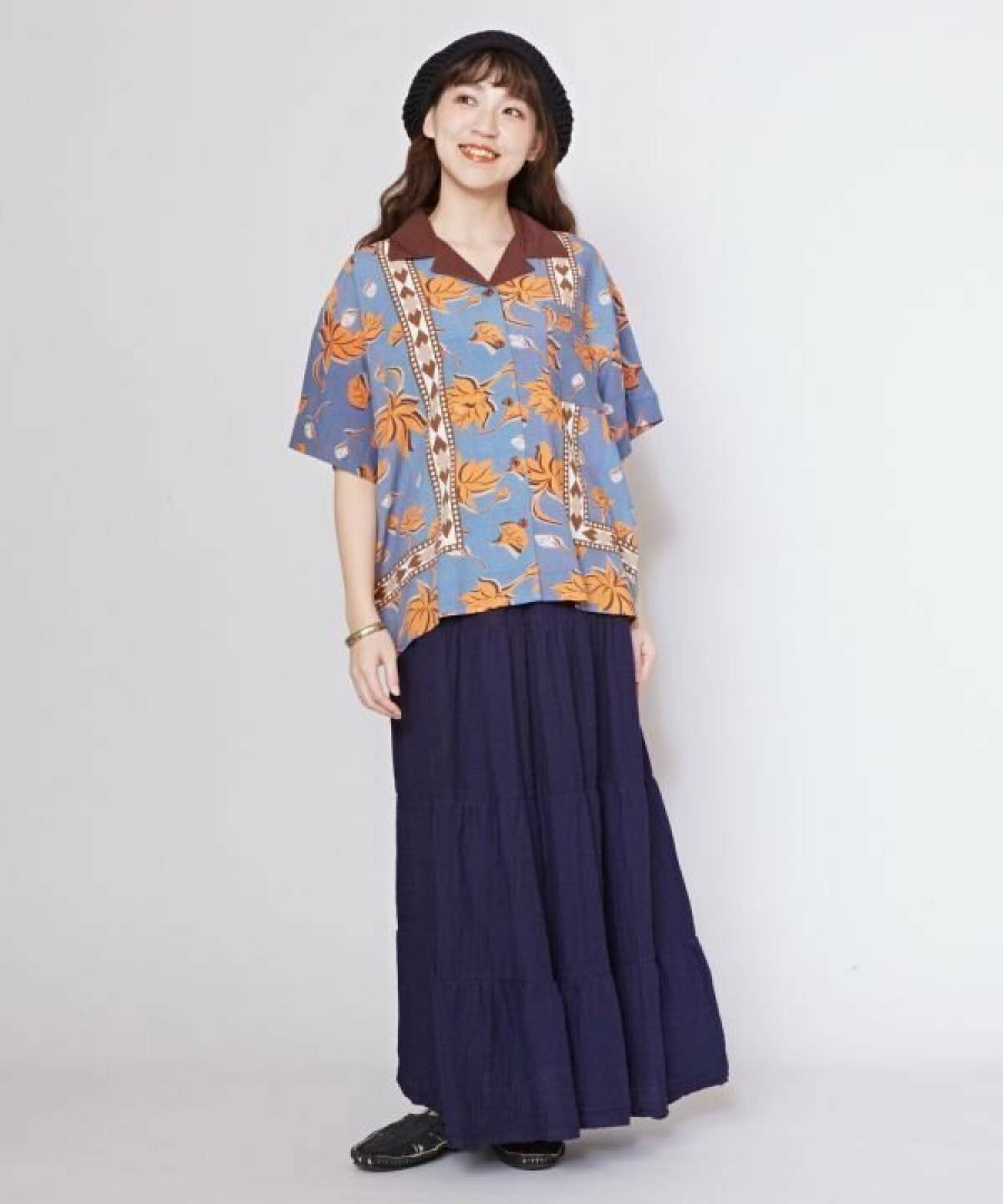 アロハシャツコーデレディース